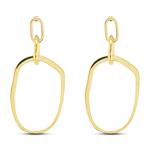 Stainless steel earrings / earpins irregular Gold