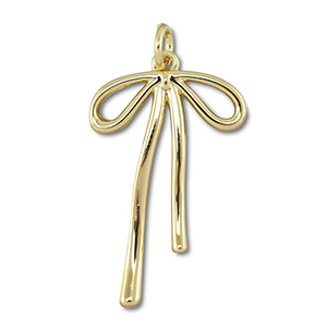 Brass TQ metal charms bow Gold