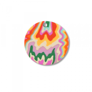 Polymer pendants round Multicolour
