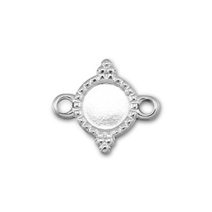 BY31&reg; Stainless steel connector with setting for SS20 flat back Silver
