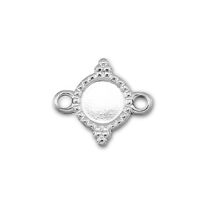 BY31&reg; Stainless steel connector with setting for SS16 flat back Silver