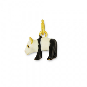 Metal charms panda Black-White-Gold