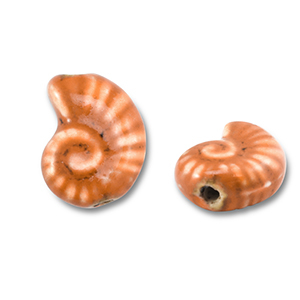 Beads ceramic shell Orange