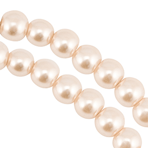 Glass pearls 8mm Light Beige