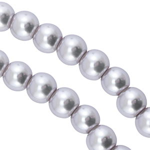 Glass pearls 6mm Grey