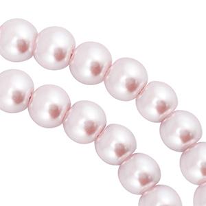 Glass pearls 4mm Light Pastel Pink