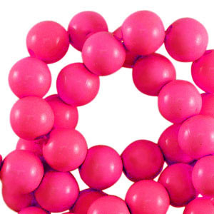 8 mm acrylic beads shiny Fuchsia Pink