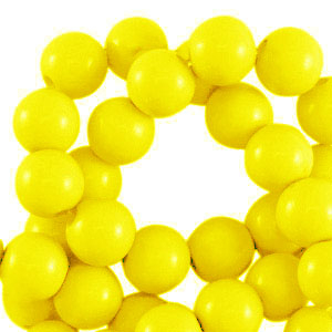 8 mm acrylic beads shiny Yellow