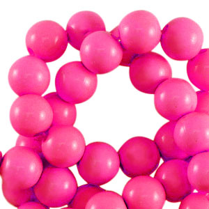 6 mm acrylic beads shiny Fuchsia Pink