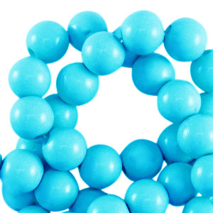 4 mm acrylic beads shiny Turquoise Blue