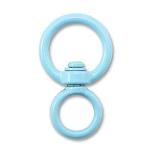 Colourful jewellery findings key chain round Light Blue