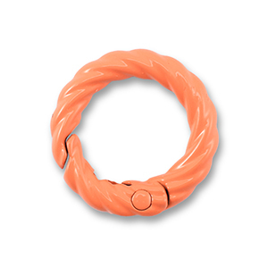 Colourful jewellery findings key chain ring Orange