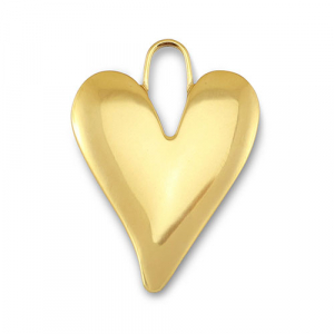 Stainless steel charms heart Gold