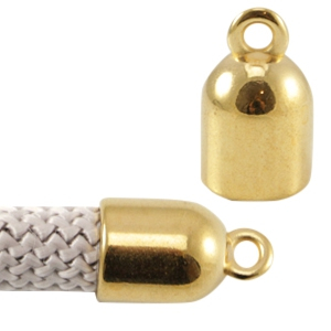DQ European metal end cap with loop Gold