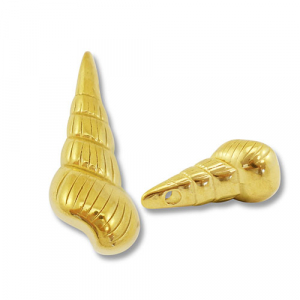 Stainless steel charms whelk Gold