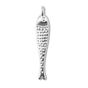 DQ European metal charms fish Antique Silver (Nickelfree)