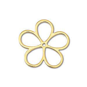 DQ European metal charms flower Gold (Nickelfree)