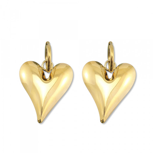 Stainless steel earrings heart Gold