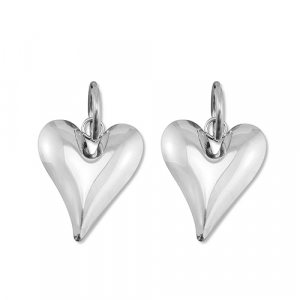 Stainless steel earrings heart Silver