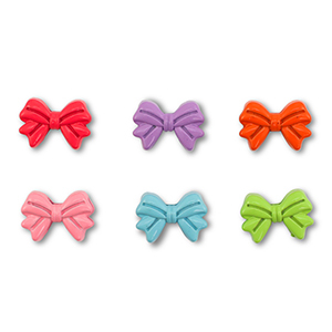 Metal beads enamel bow Multicolour