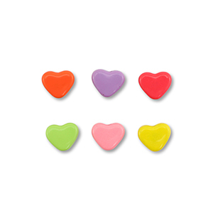 Metal beads enamel heart Multicolour