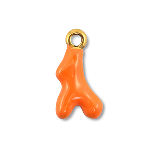 Stainless steel charms coral Gold-Orange