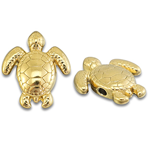 Stainless steel beads turtle Gold
