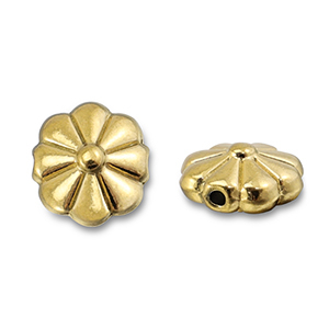 Stainless steel beads flower Gold