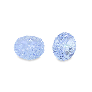 Resin beads rondelle 10mm Blue