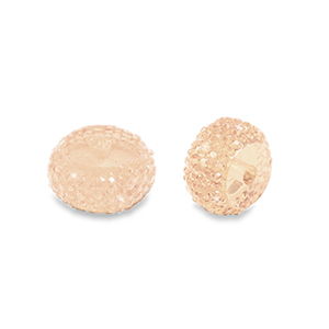Resin beads rondelle 8mm Light Peach