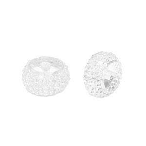 Resin beads rondelle 6mm Transparent