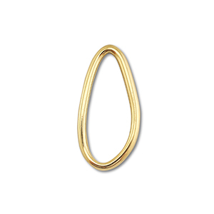 Stainless steel findings connector oval Gold