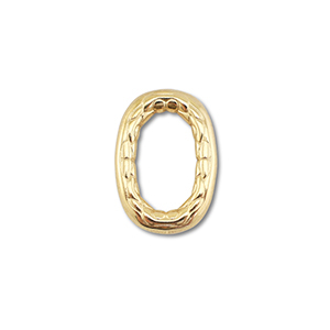 Stainless steel findings connector oval Gold