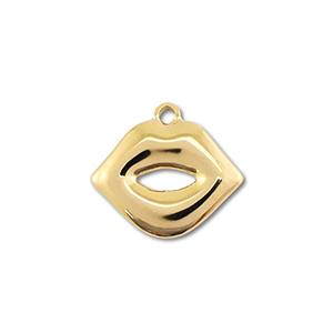 Stainless steel charms kiss Gold