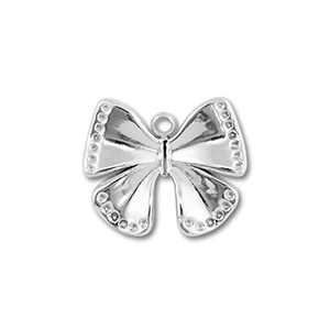 Stainless steel charms butterfly Silver