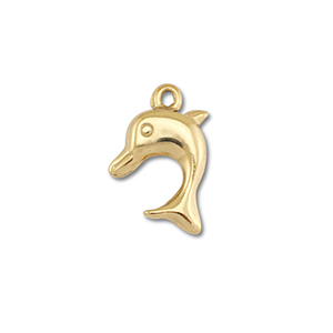 Stainless steel charms dolphin Gold