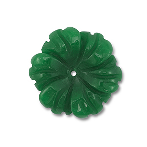 Natural stone beads Quartz flower Dark Green