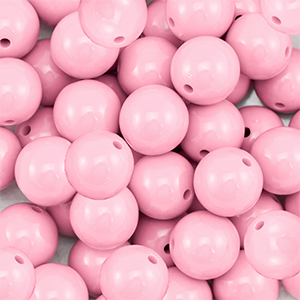 18 mm DQ acrylic beads Light Pink