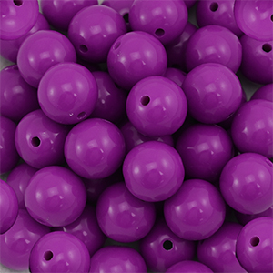 14 mm DQ acrylic beads Magenta Purple