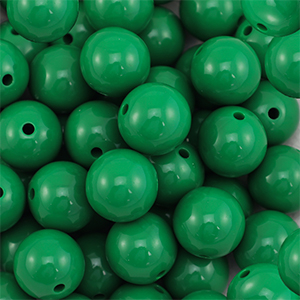 14 mm DQ acrylic beads Dark Green