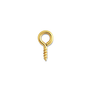 Stainless steel findings screw eyes Gold