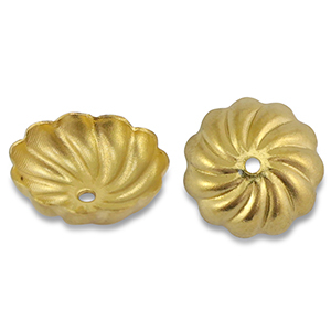 Stainless steel findings bead cap flower Gold