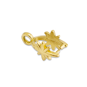 Stainless steel findings pinch bail star Gold