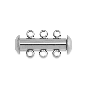 Stainless steel findings multi-strand magnetic clasp Silver