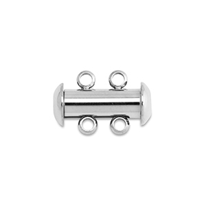Stainless steel findings multi-strand magnetic clasp Silver