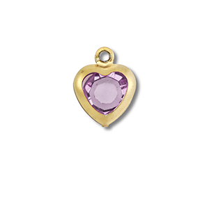 Stainless steel charms heart Gold-Light Pink