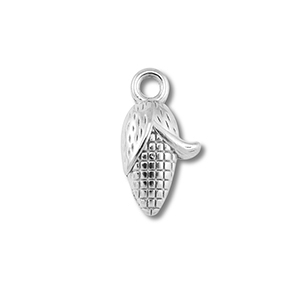 Stainless steel charms corn on the cob Silver