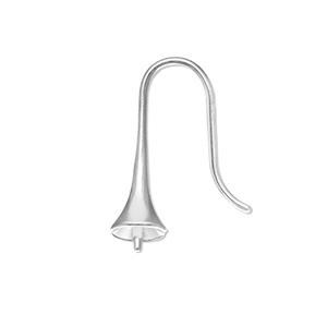 Stainless Steel findings earrings with end cap Silver