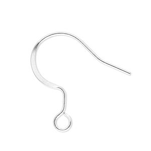 Stainless Steel findings earrings with loop Silver