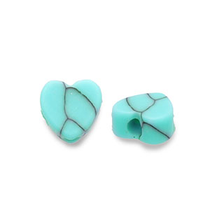 Natural stone beads Turquoise heart Turquoise